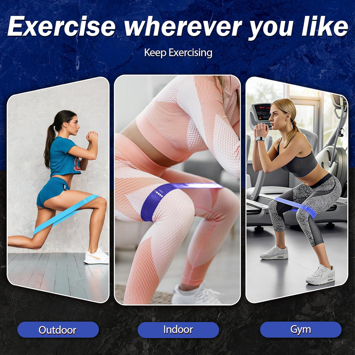 Resistance Bands for Working Out, 5 Levels Exercise Bands Set