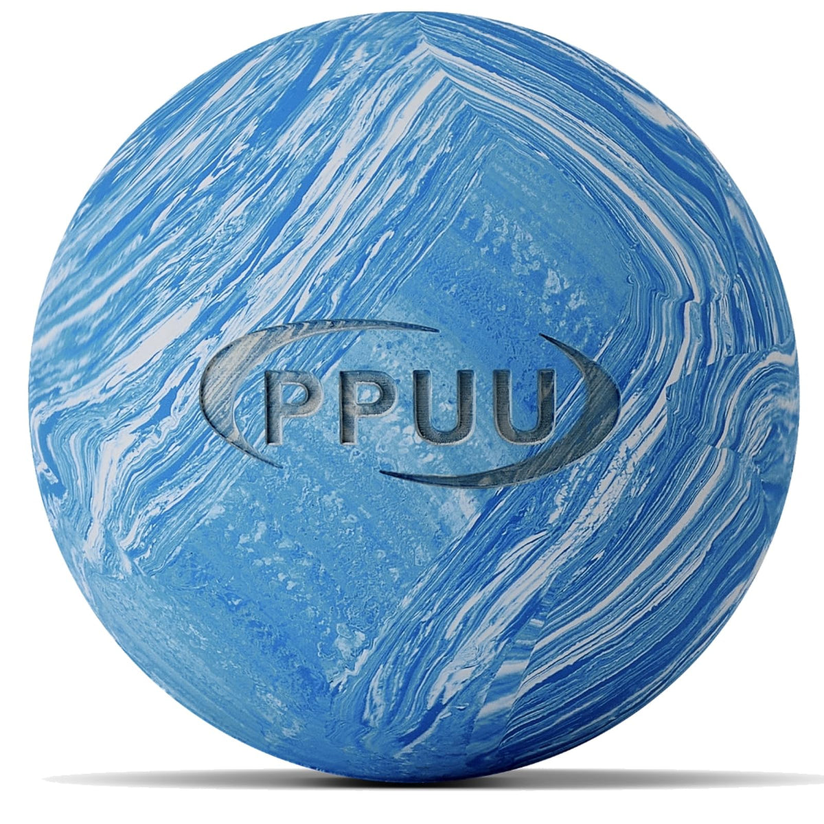 Massage Lacrosse Ball, 2.5 Inch Firm Solid Rubber Deep Tissue Ball for Myofascial Release, Plantar Fasciitis & Muscle Knot Relief, for Foot, Glutes, Shoulder Blades, Calves, 1 Count Blue