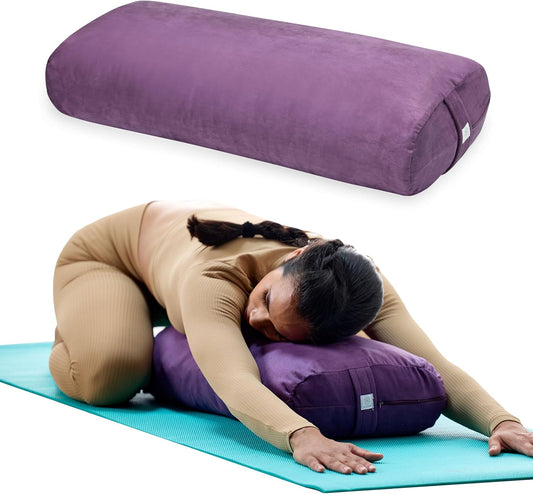 Gaiam Yoga Bolster Pillow, Supportive Cushion for Restorative Yoga