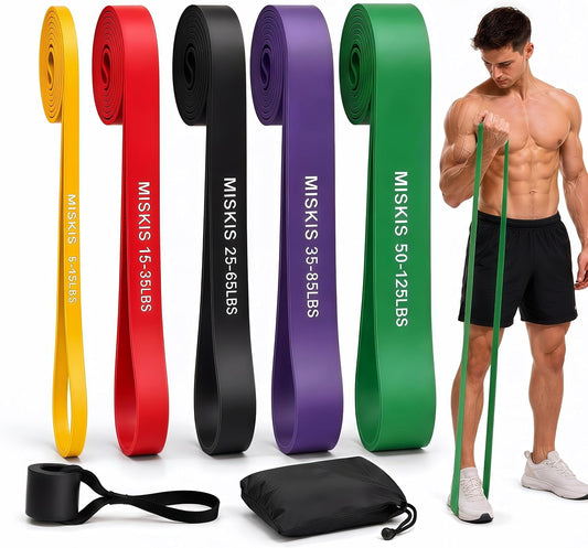 Resistance Bands for Working Out, 5-Level Pull Up Assistance Bands Set