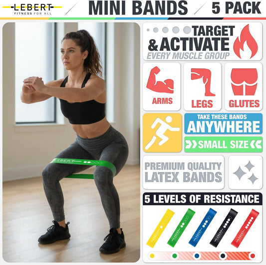 Lebert Mini Resistance Bands – 5 or 10 Pack Loop Bands