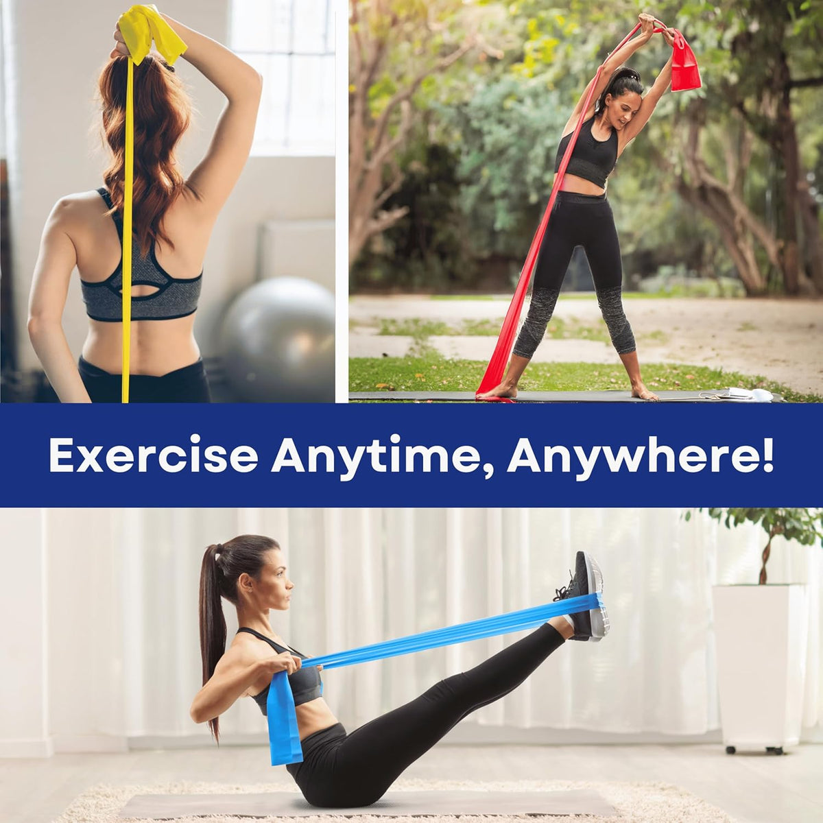 RMS Resistance Bands for Working Out, Physical Therapy, Yoga & Pilates