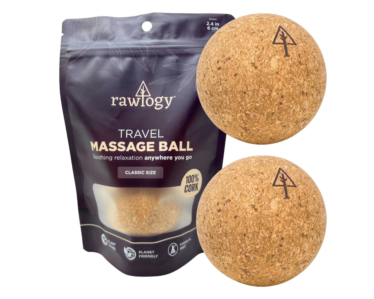 Travel Cork Massage Ball | Lightweight, Sustainable Alternative to Lacrosse Ball for Muscle Pain Relief (1.9 Inch (Pack of 1), Sanded Cork)