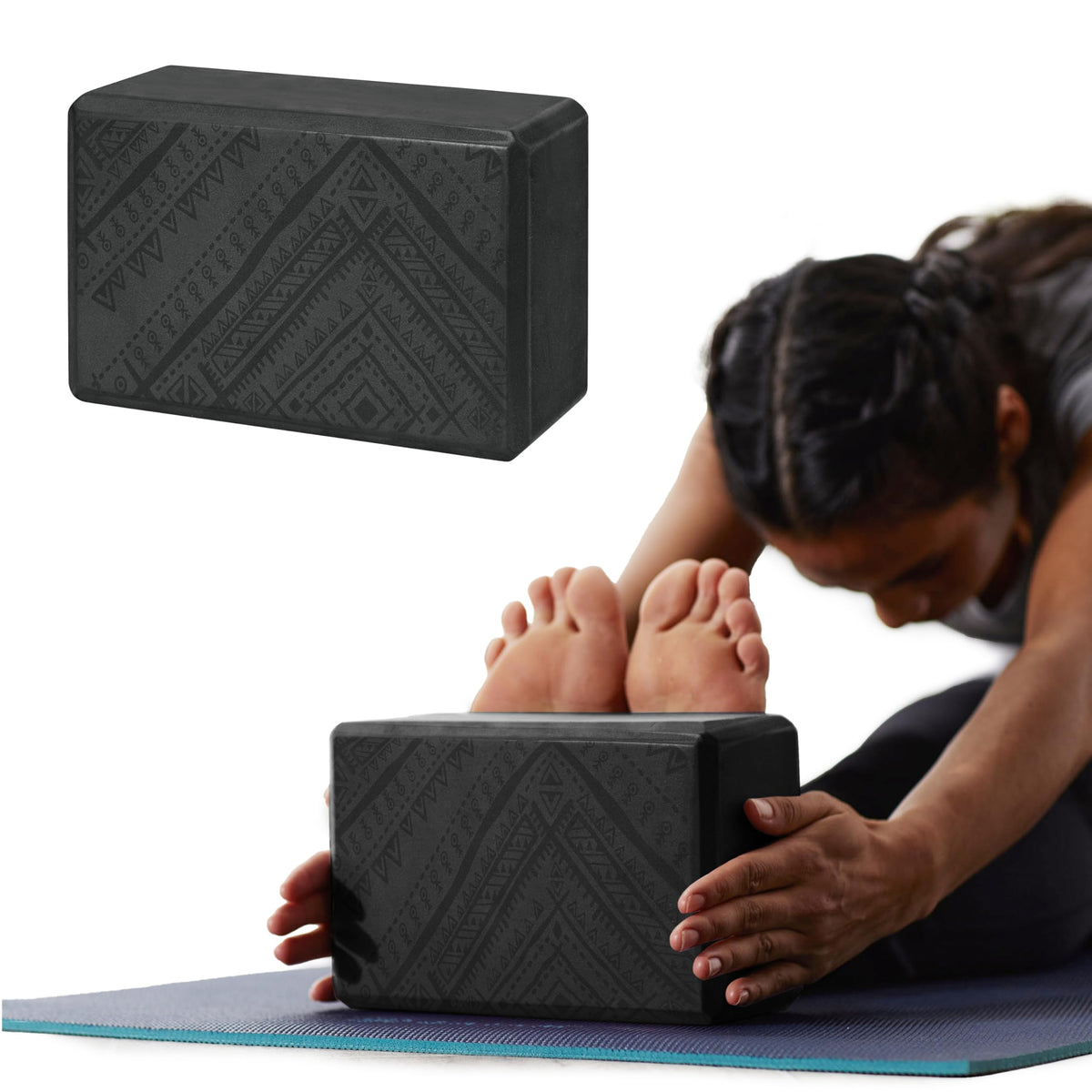 Gaiam Yoga Block - Supportive Latex-Free Eva Foam - Soft Non-Slip Surface with Beveled Edges for Yoga, Pilates, Meditation