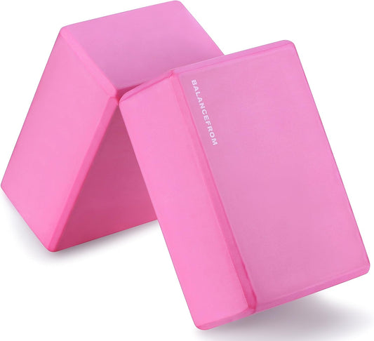 Fitvids Set of 2 High Density Yoga Blocks, 9"x6"x4" Each