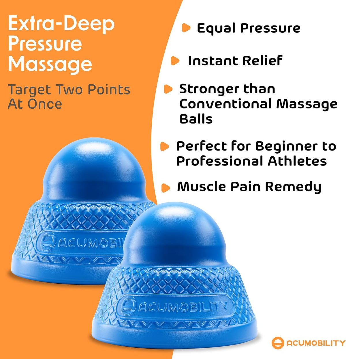 Acumobility Massage Ball Roller 2 Pack - Trigger Point - Massage Balls