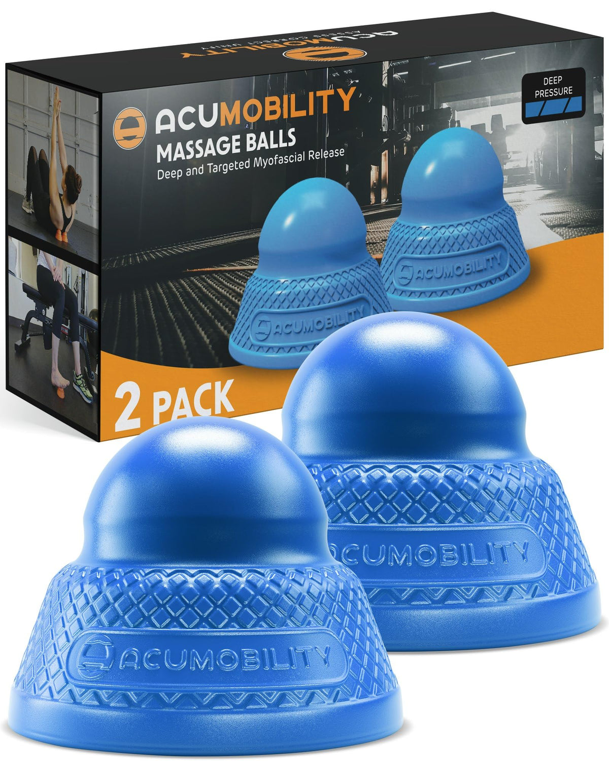 Acumobility Massage Ball Roller 2 Pack - Trigger Point - Massage Balls
