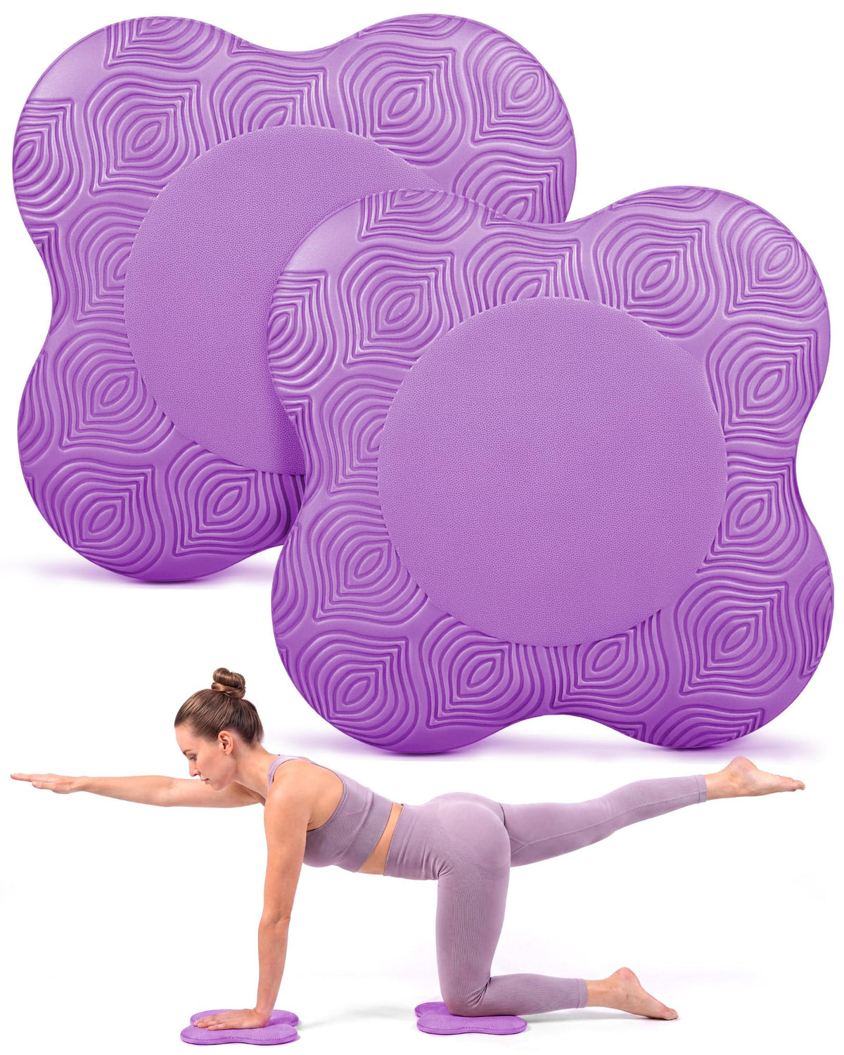 2-4 Pack Yoga Knee Pads, TPE Cushion for Pilates Exercise