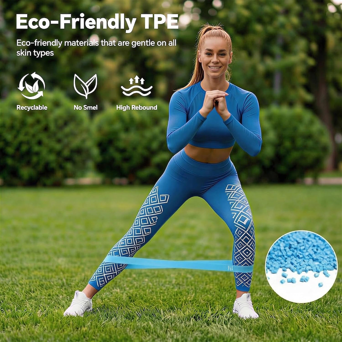 5-Pack Resistance Bands Set for Working Out, Strength Training, Stretching, Pilates, Yoga, Physical Therapy - Elastic Exercise Bands for Home Gym, Legs, Glutes, Arms - Ideal for Women & Men