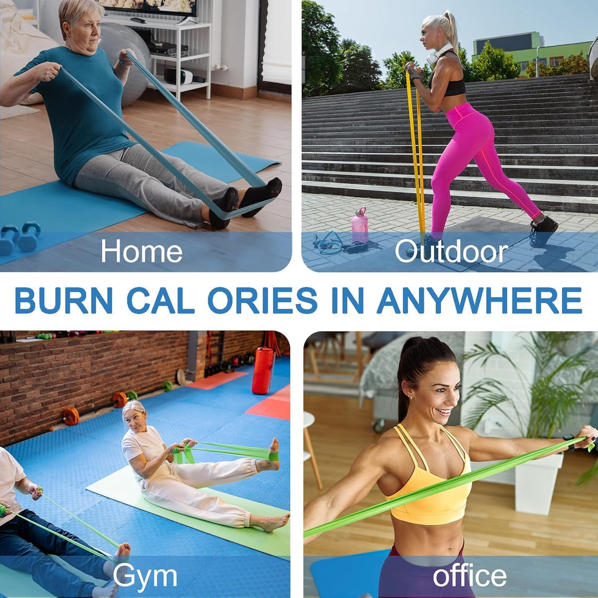 Resistance Bands for Working Out, Physical Therapy, Exercise, Pilates, Yoga