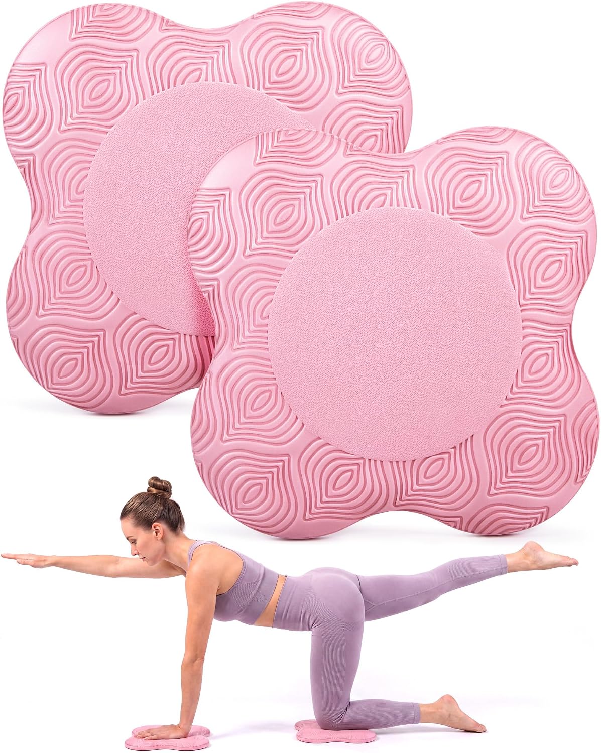 2-4 Pack Yoga Knee Pads, TPE Cushion for Pilates Exercise