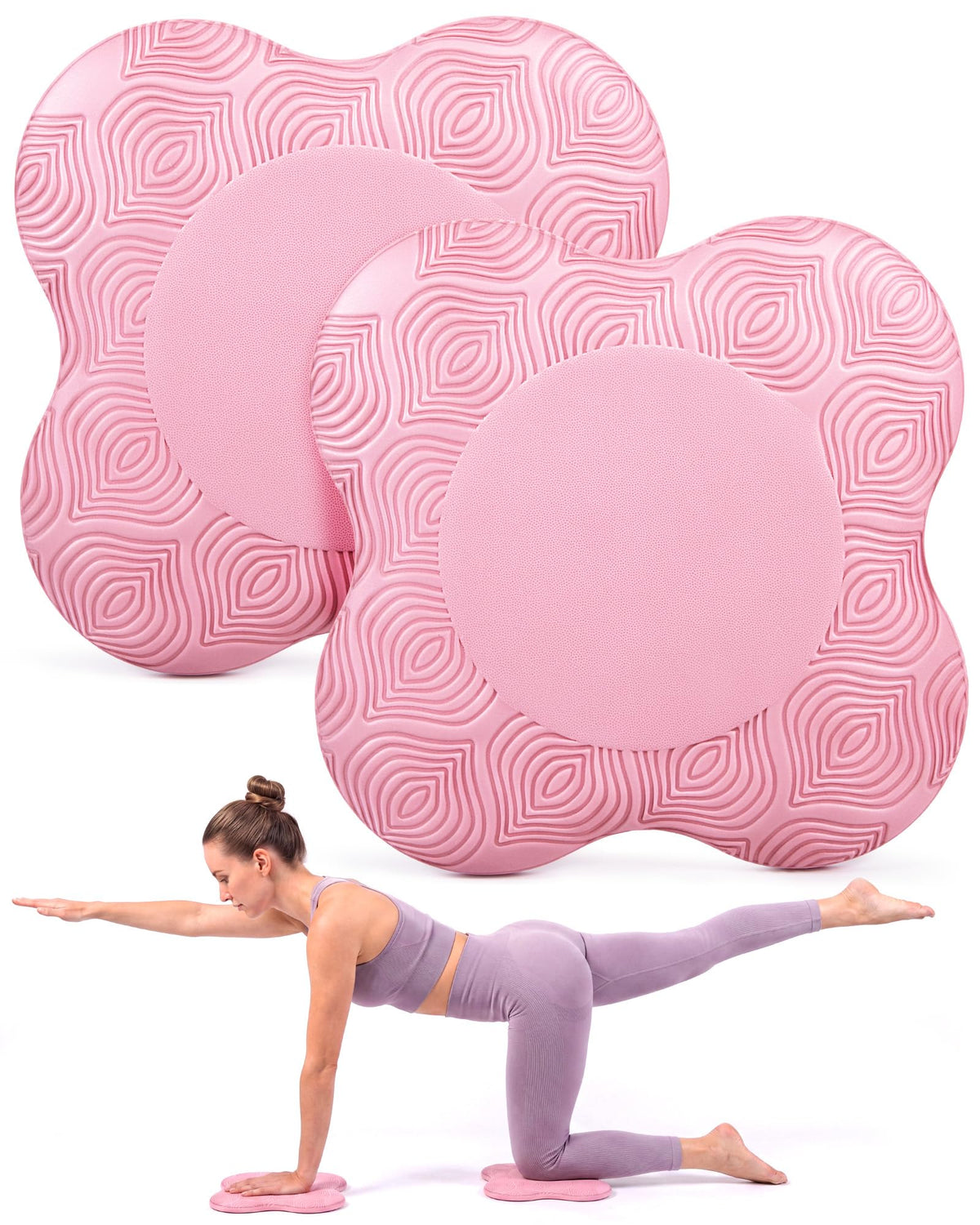 2-4 Pack Yoga Knee Pads, TPE Cushion for Pilates Exercise