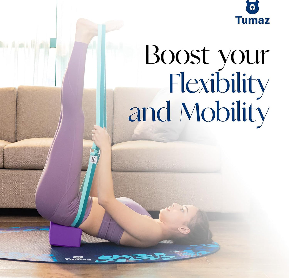Tumaz Non-Slip Yoga Blocks，High-Density EVA Foam 2 Pack for Yoga & Pilates