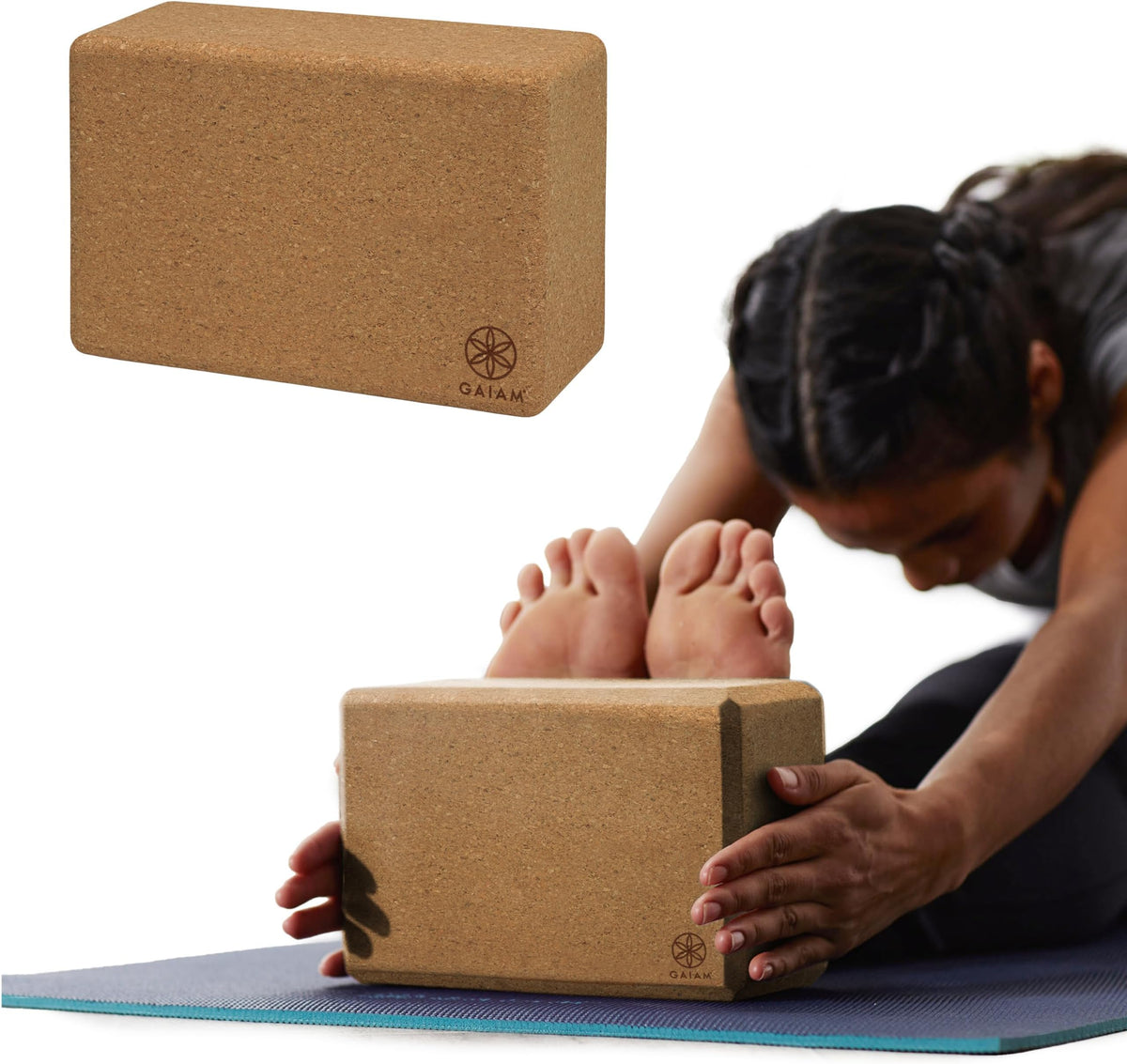 Gaiam Yoga Block - Supportive Latex-Free Eva Foam - Soft Non-Slip Surface with Beveled Edges for Yoga, Pilates, Meditation