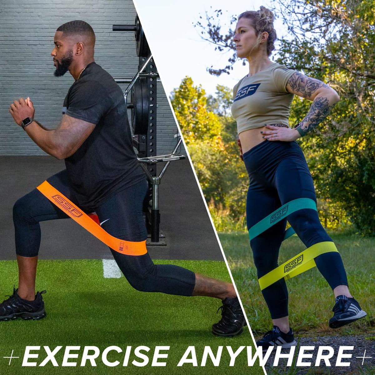 Serious Steel Fitness Fabric Mini Loop Non-Slip Resistance Band Set | Warm-Up, Physical Therapy, Glute Training, Speed and Agility Exercise Bands