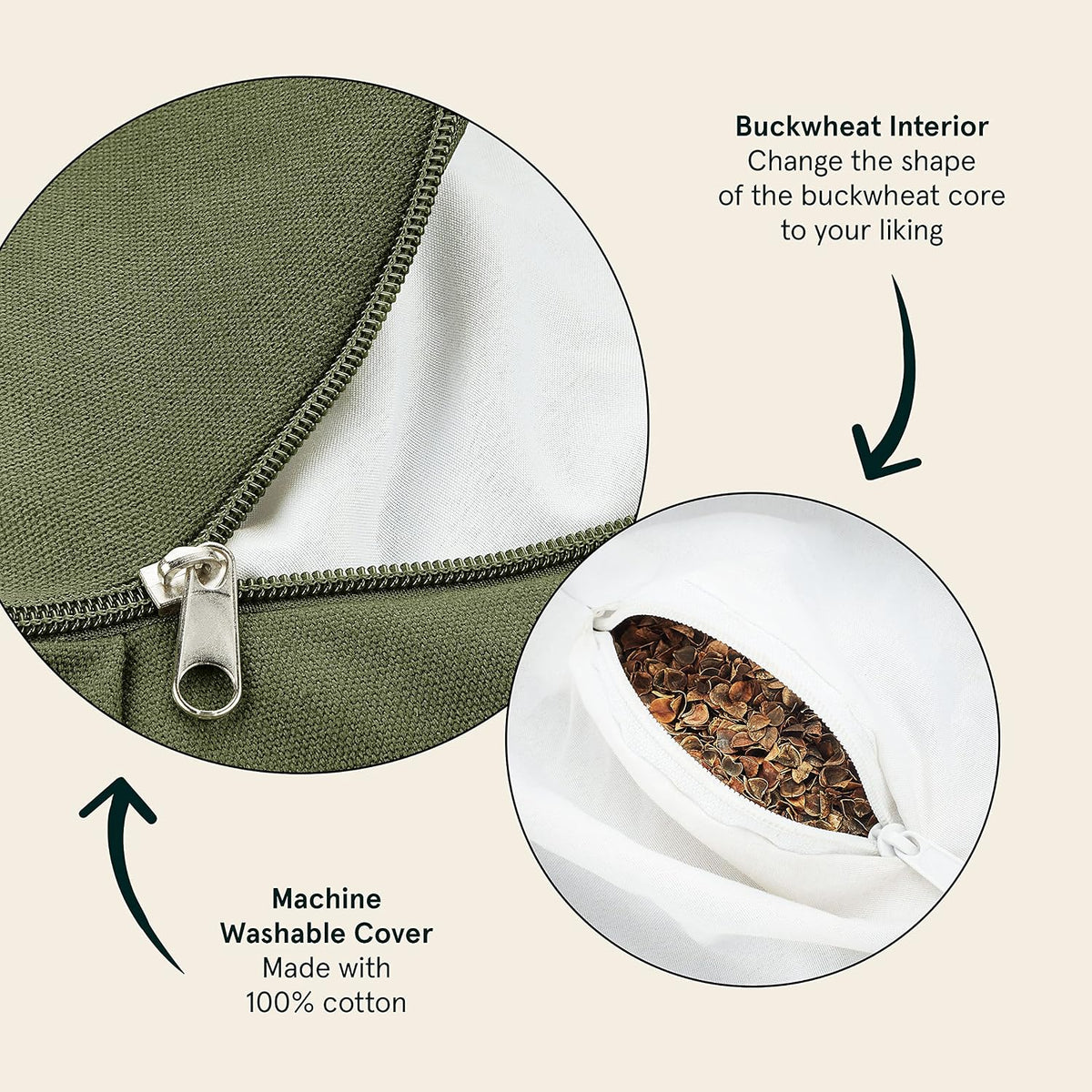 Retrospec Sedona Meditation Cushion, Buckwheat Pillow, Meditation Pillow
