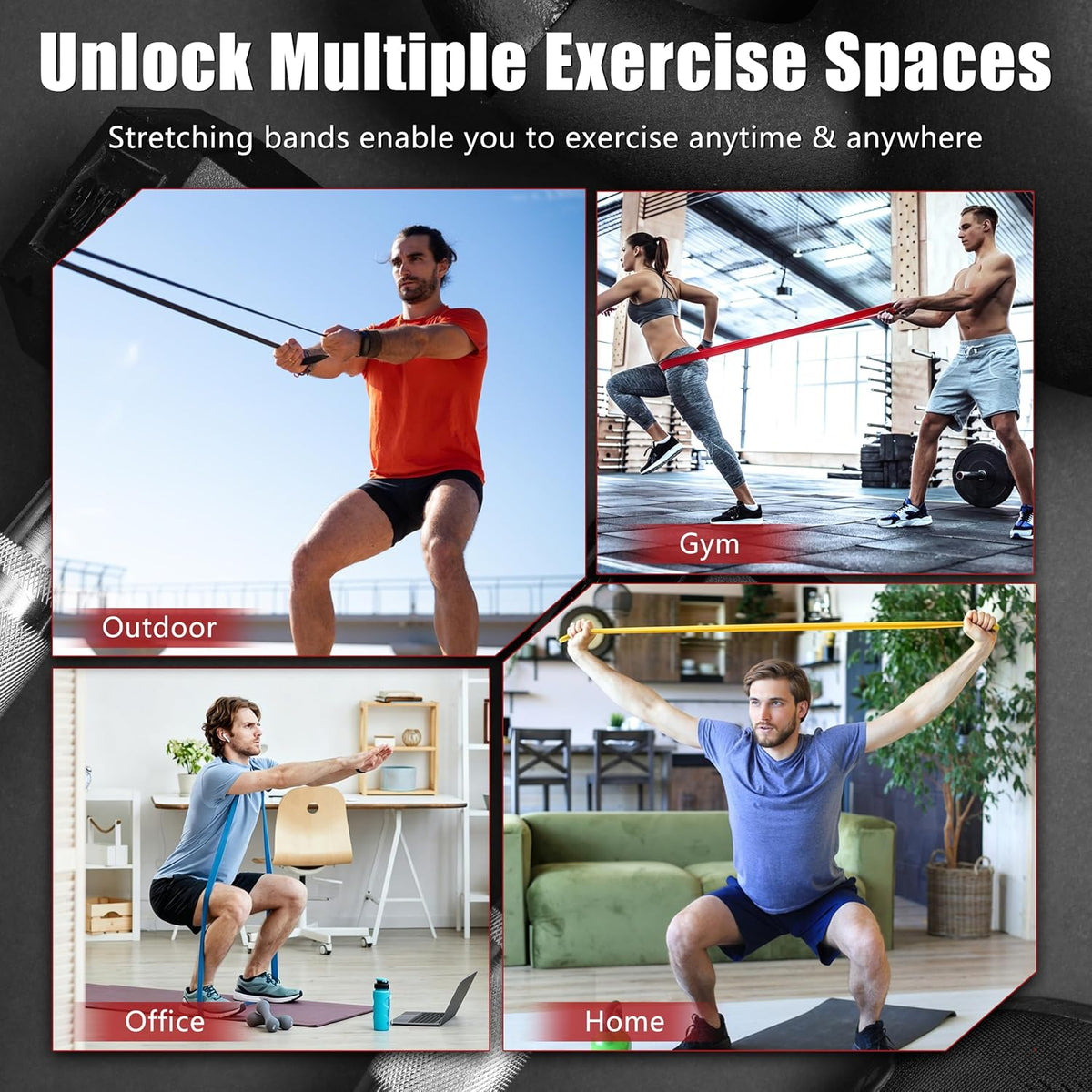 Resistance Bands with Door Anchor, Pull Up Assistance Bands for Working Out