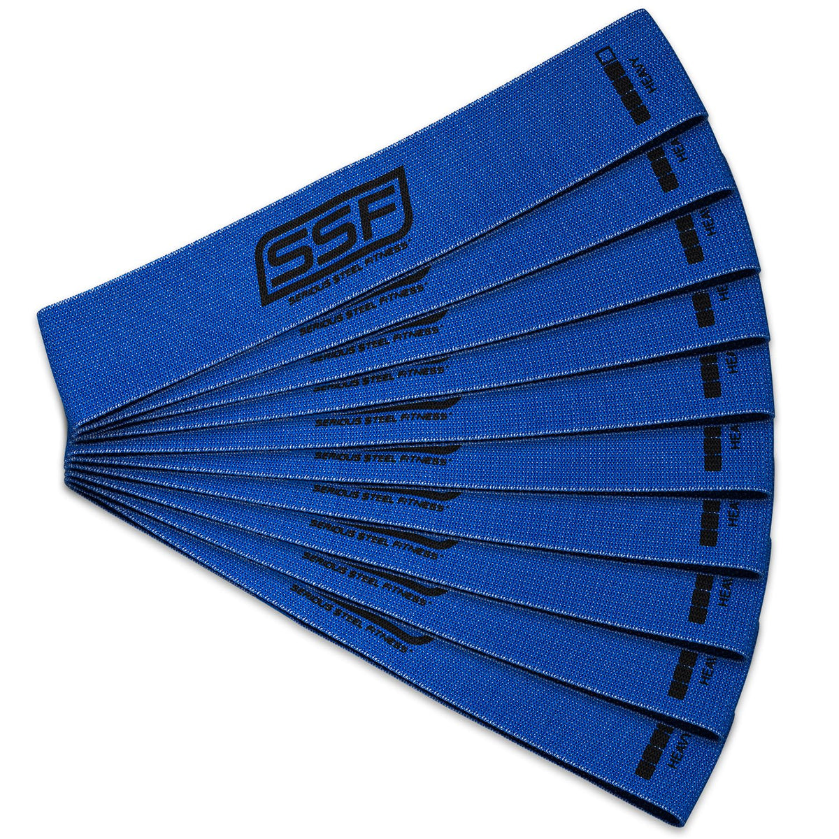 Serious Steel Fitness Fabric Mini Loop Non-Slip Resistance Band Set | Warm-Up, Physical Therapy, Glute Training, Speed and Agility Exercise Bands
